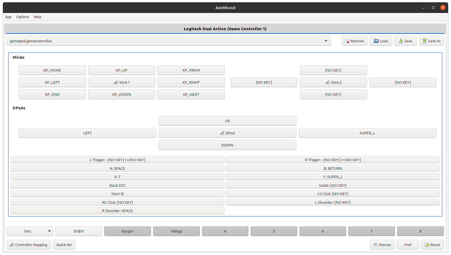 AntiMicroX Light Theme Interface